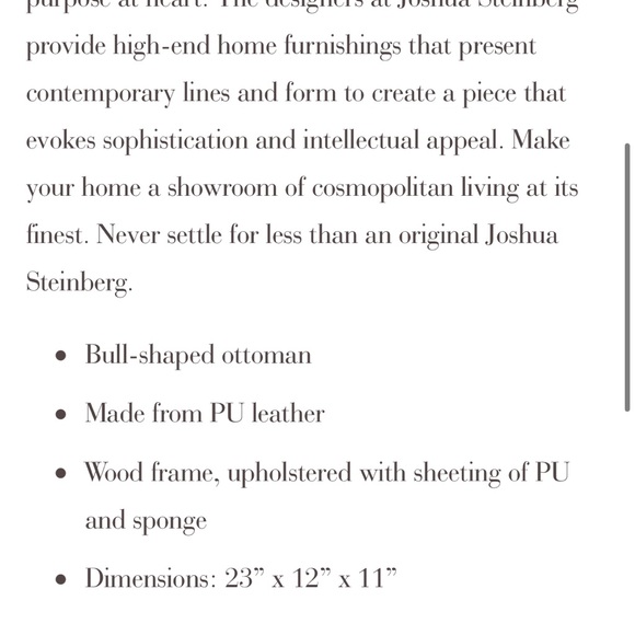 Joshua Steinberg safari ottoman - Picture 3 of 7